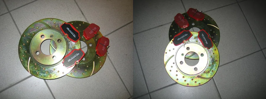BMW E30 Motorsport Bremsscheiben und -Klötze, Vorderachse