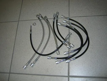BMW02 Stahlflexbremsschläuche (Satz, 6-teilig)