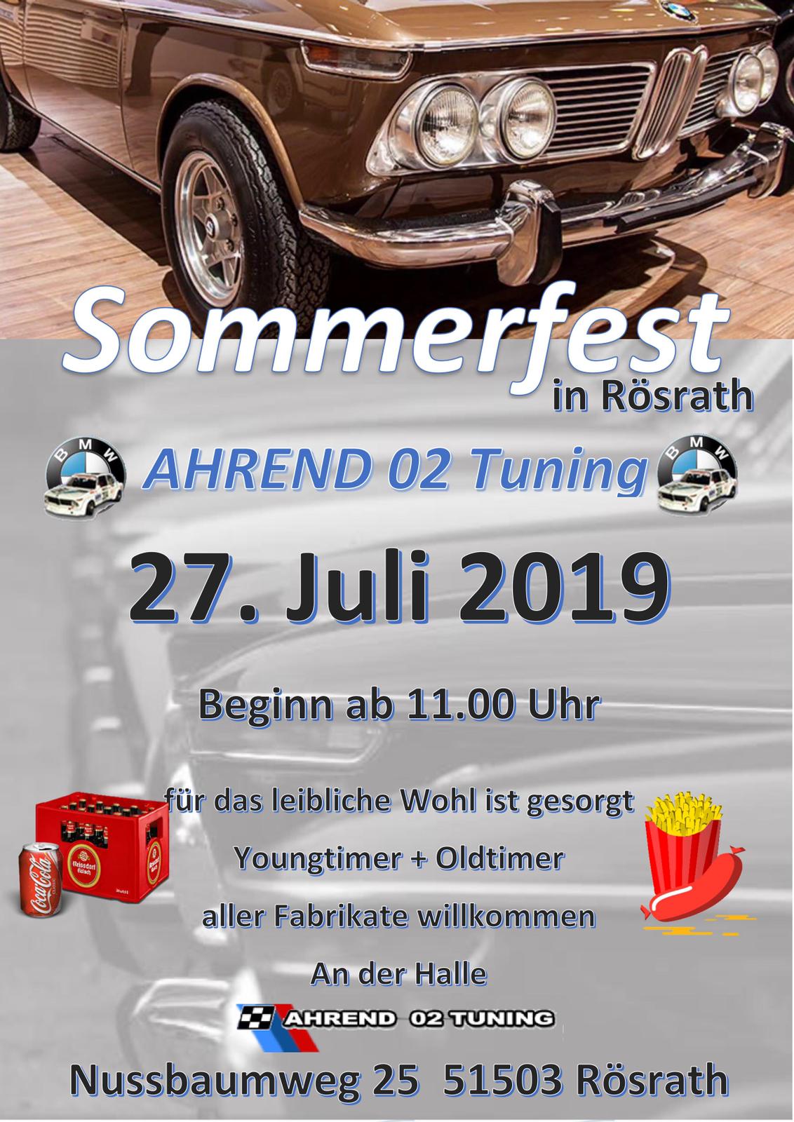 Ahrend 02 Tuning BMW02 Oldtimer und Youngtimer Sommerfest 2019 in Rösrath bei Köln, Bergisch Gladbach, Siegburg